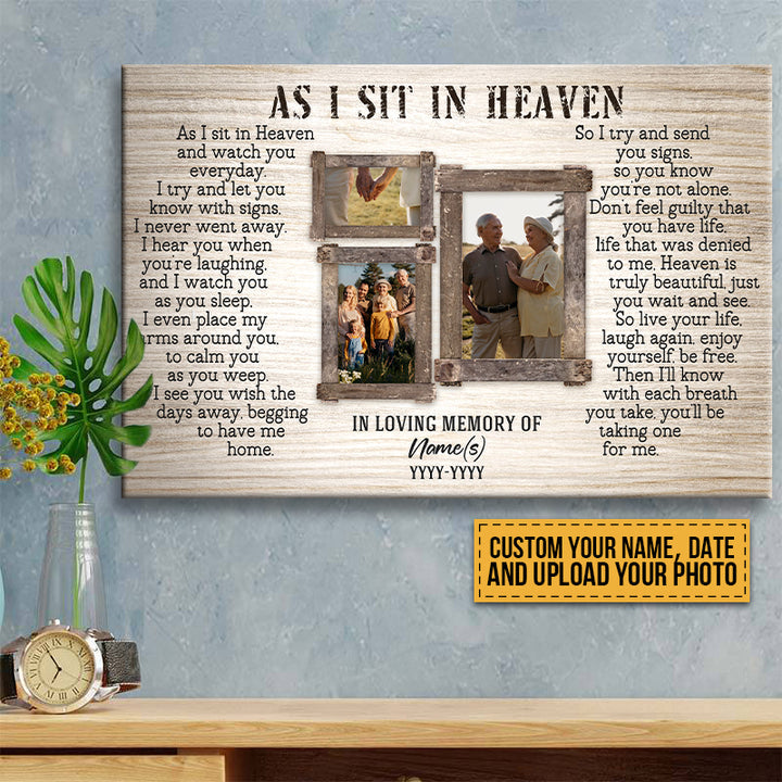 Custom Photo - In Memory Gift For Loss Best Personalized - Memorial Canvas - Personality Customized Canvas