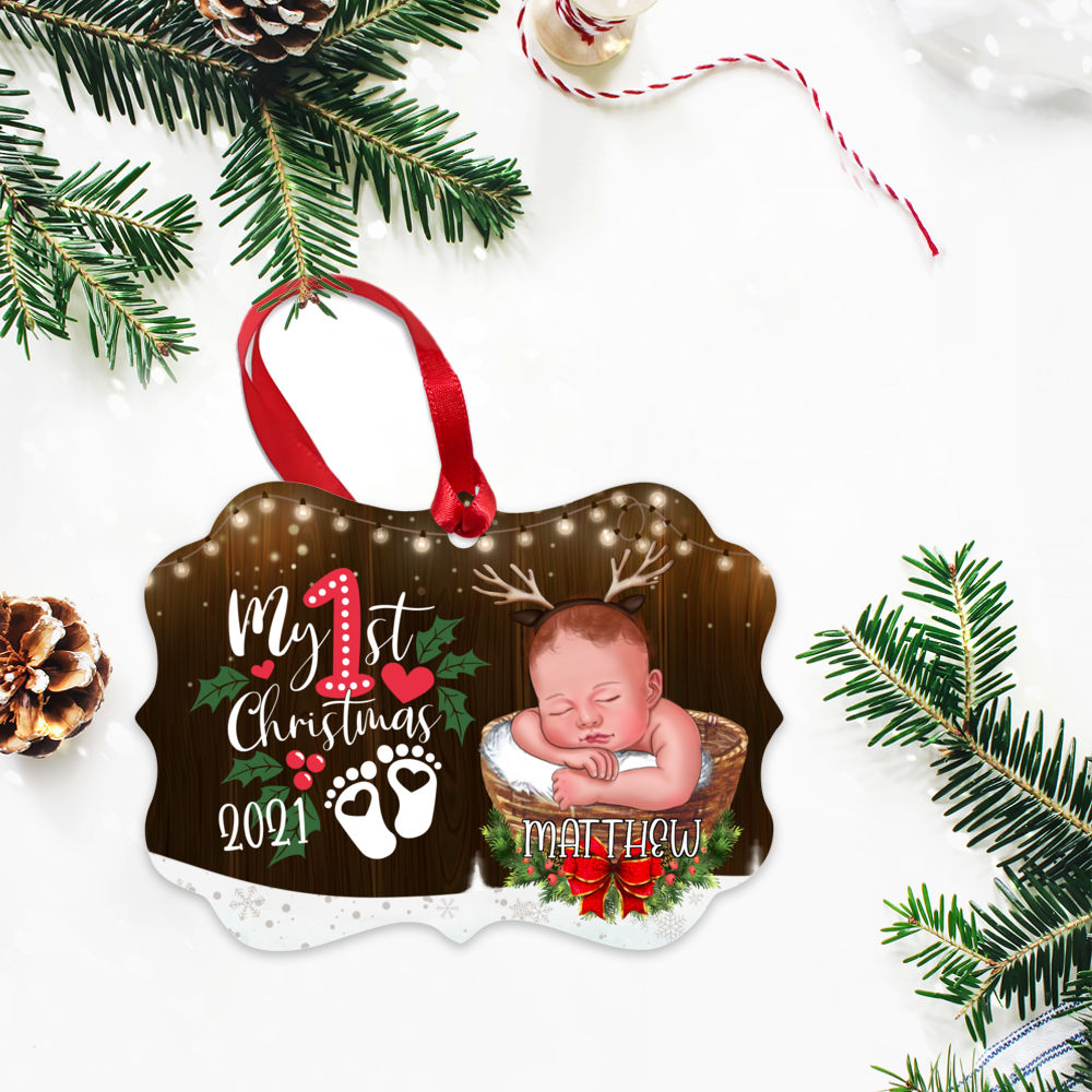 Christmas Gifts - Baby Ornaments - My 1st Christmas 2023- Custom Ornament