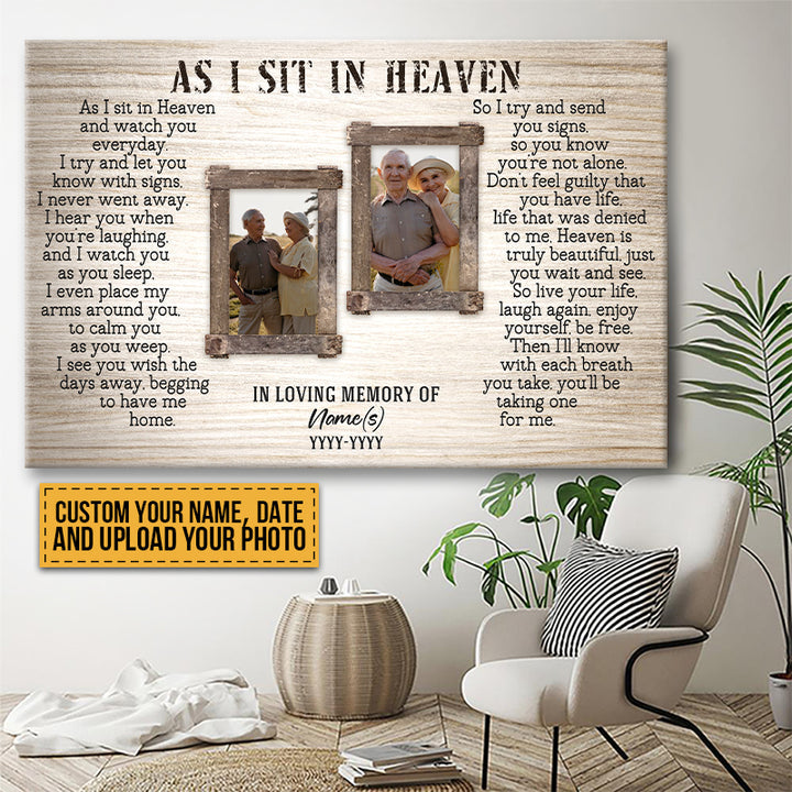 Custom Photo - In Memory Gift For Loss Best Personalized - Memorial Canvas - Personality Customized Canvas