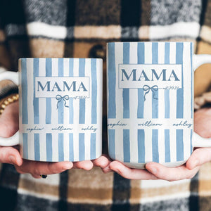 Personalized Striped Mug - Mother’s Day Gift For Mom Grandma