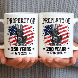 Property Of Patriotic Dog Coffee Mug, Gift For Dog Lovers