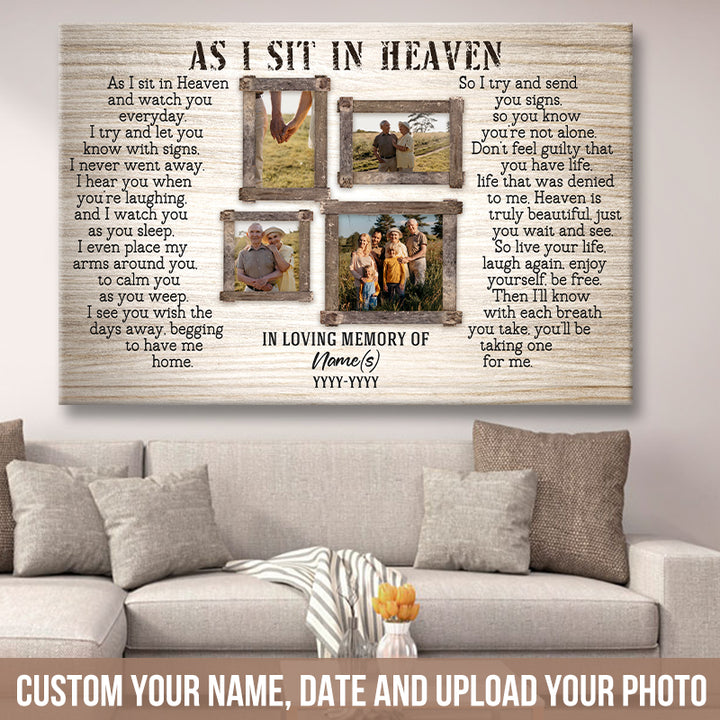 Custom Photo - In Memory Gift For Loss Best Personalized - Memorial Canvas - Personality Customized Canvas