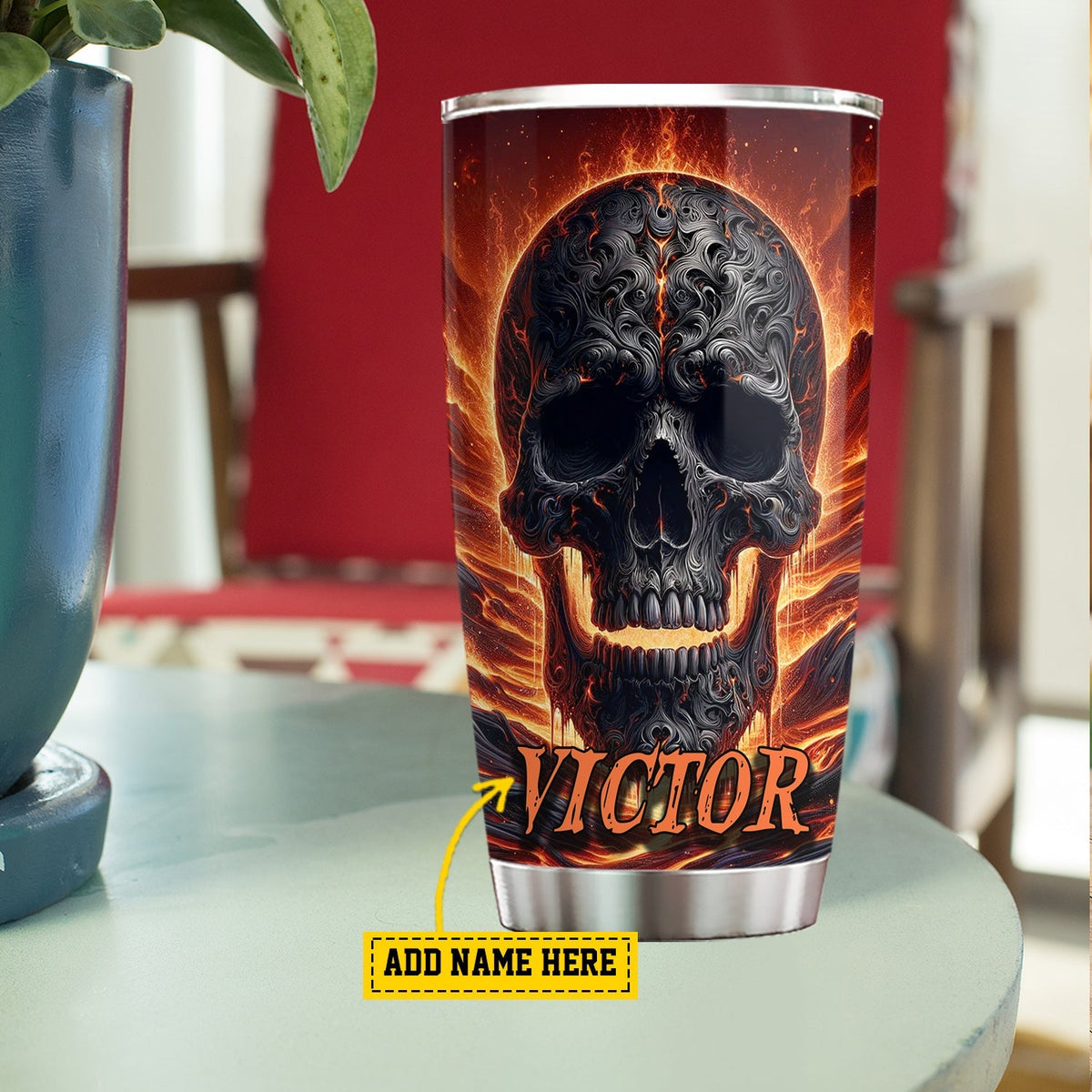 Skull Tumbler Personalized Stainless Steel Tumbler