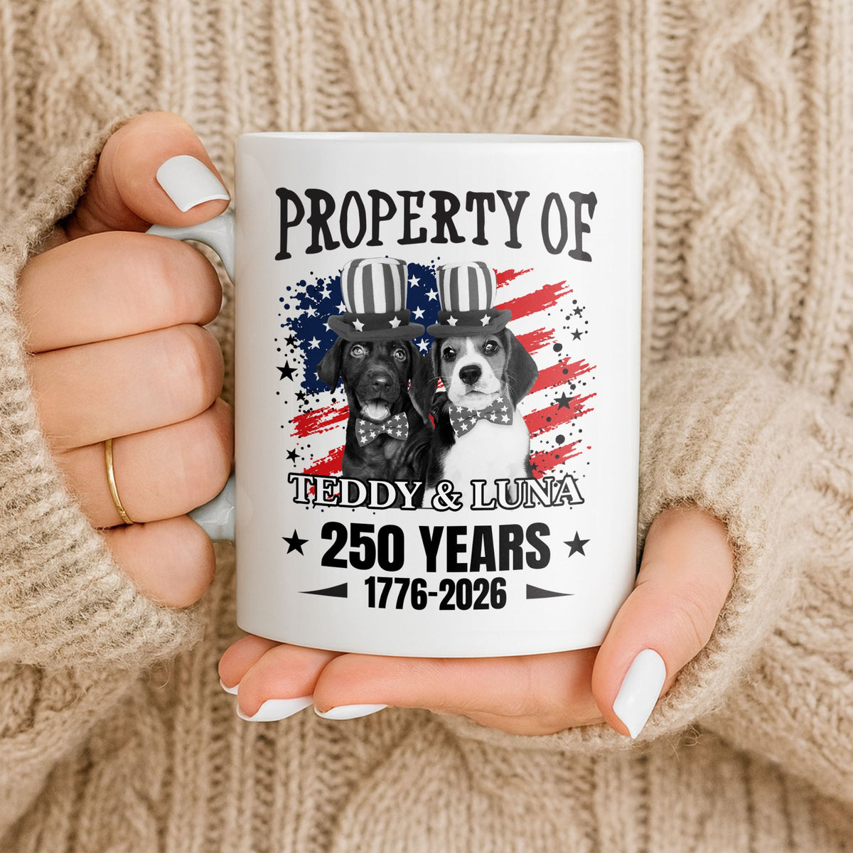 Property Of Patriotic Dog Coffee Mug, Gift For Dog Lovers