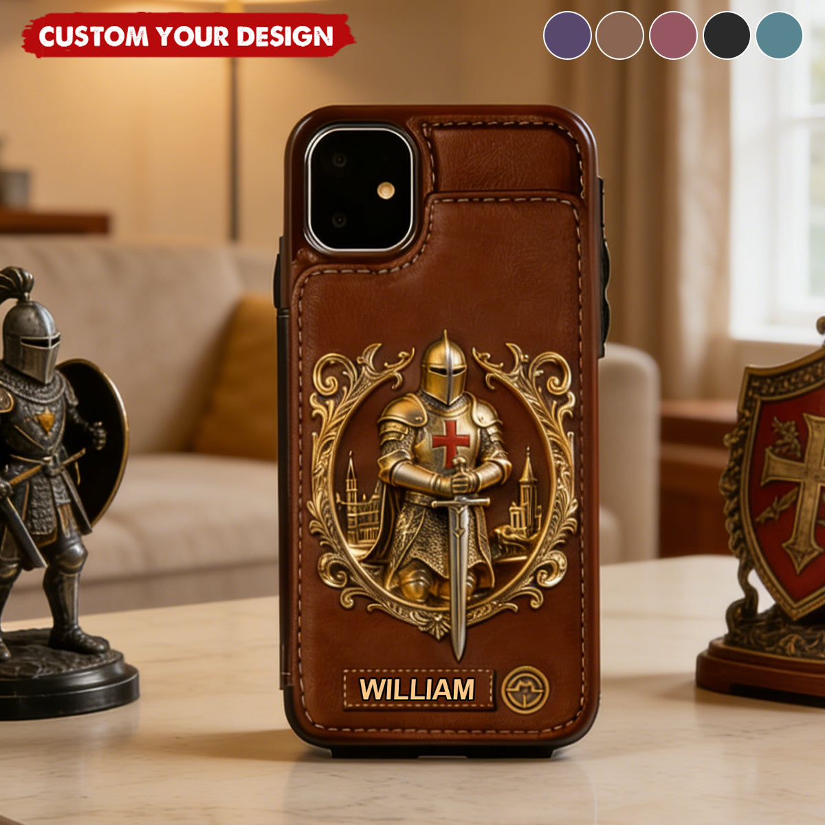 Knight Of God - Personalized Wallet Phone Case