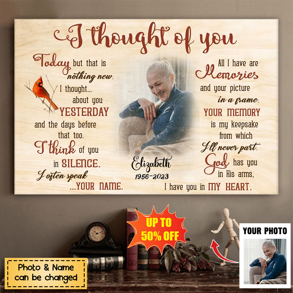 I Thought Of You Personalized Passed Loved Ones Poster Picture Memo i-thought-of-you-personalized-passed-loved-ones-poster-picture-memo