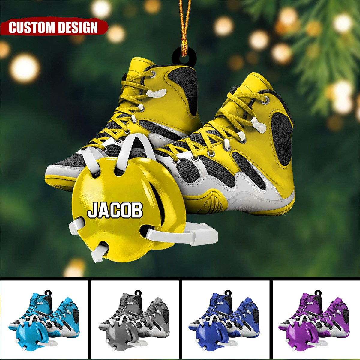 Personalized Wrestling Christmas Ornament Gift For Wrestling Lovers