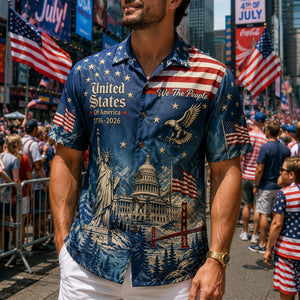 Land Of The Free Hawaiian Shirt - Personalized Gifts For Patriots