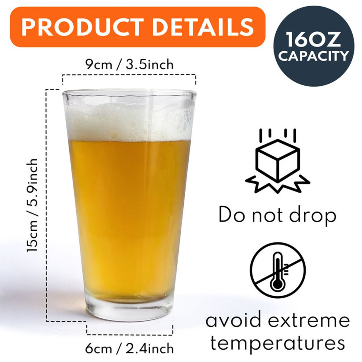 F*ck It Let's Have A Beer - Personalized Skull Beer Glass