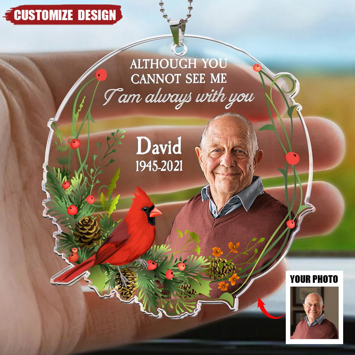 I Am Always With You - Personalized Car Photo Ornament