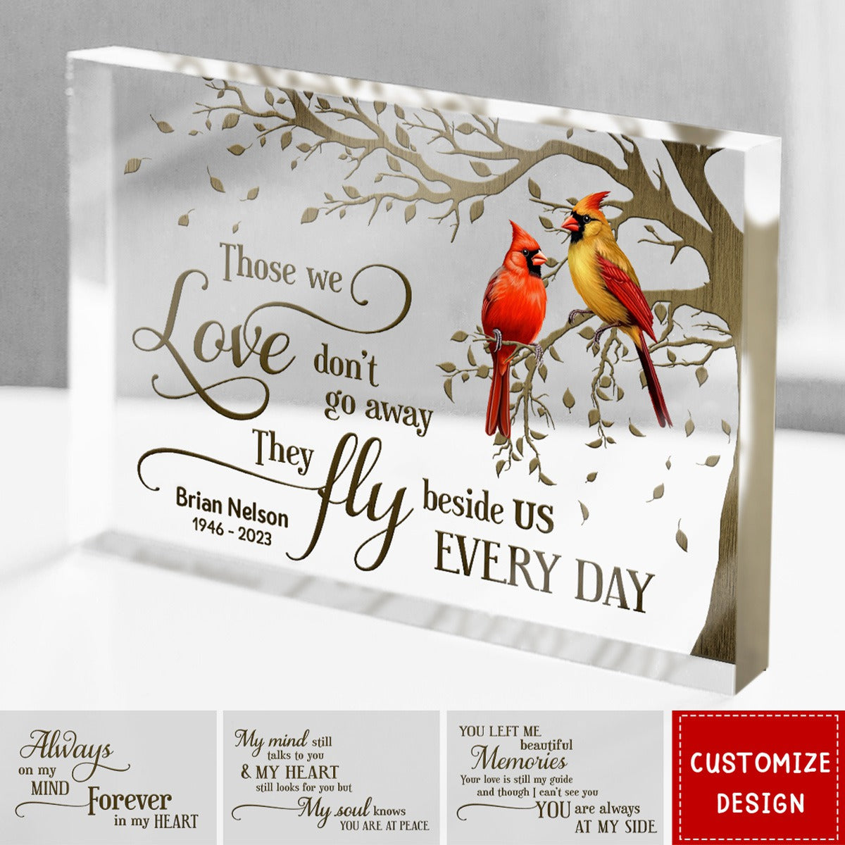 Personalized Gift for Sympathy Funeral Memorial Acrylic Plaque