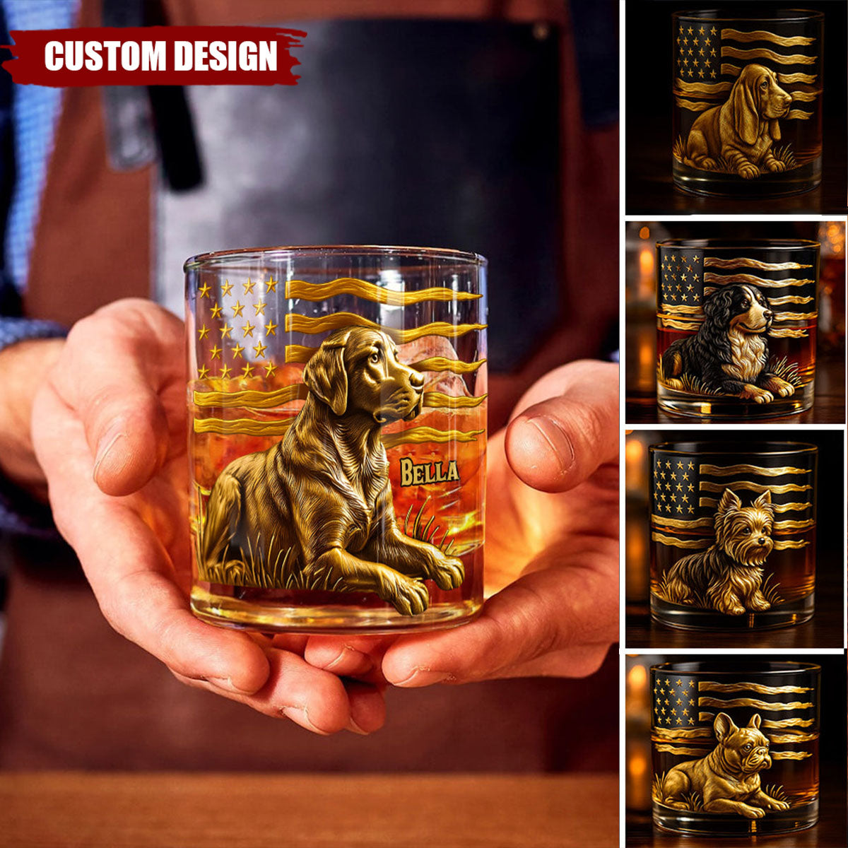 Any Dog Breeds, Gift For Dog Lovers - Personalized Dog Whiskey Glass