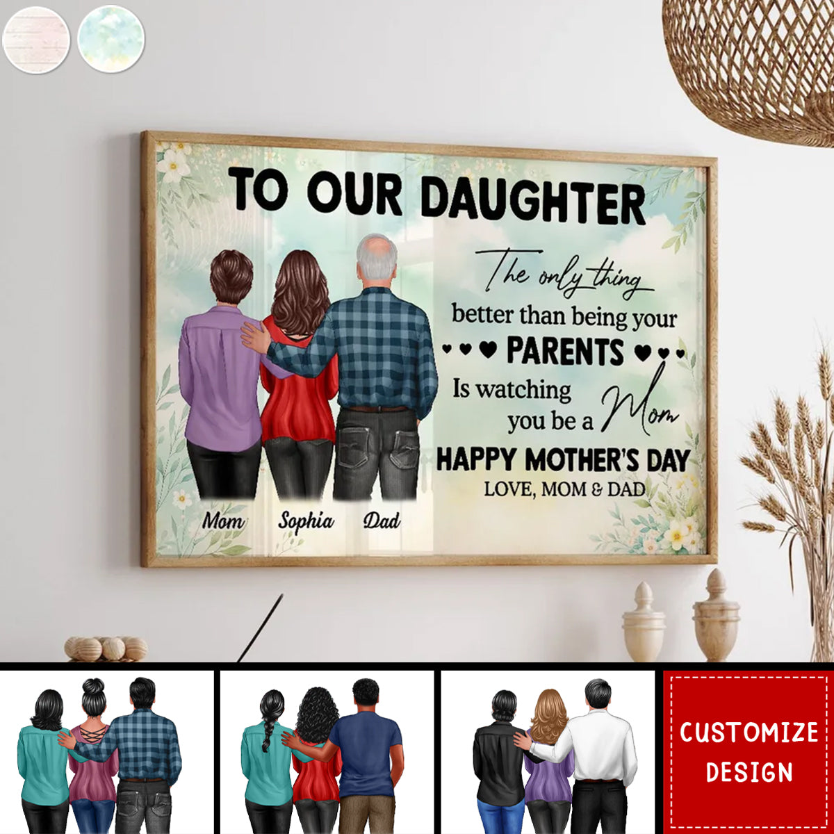 To My Daughter From Dad And Mom Personalized Poster