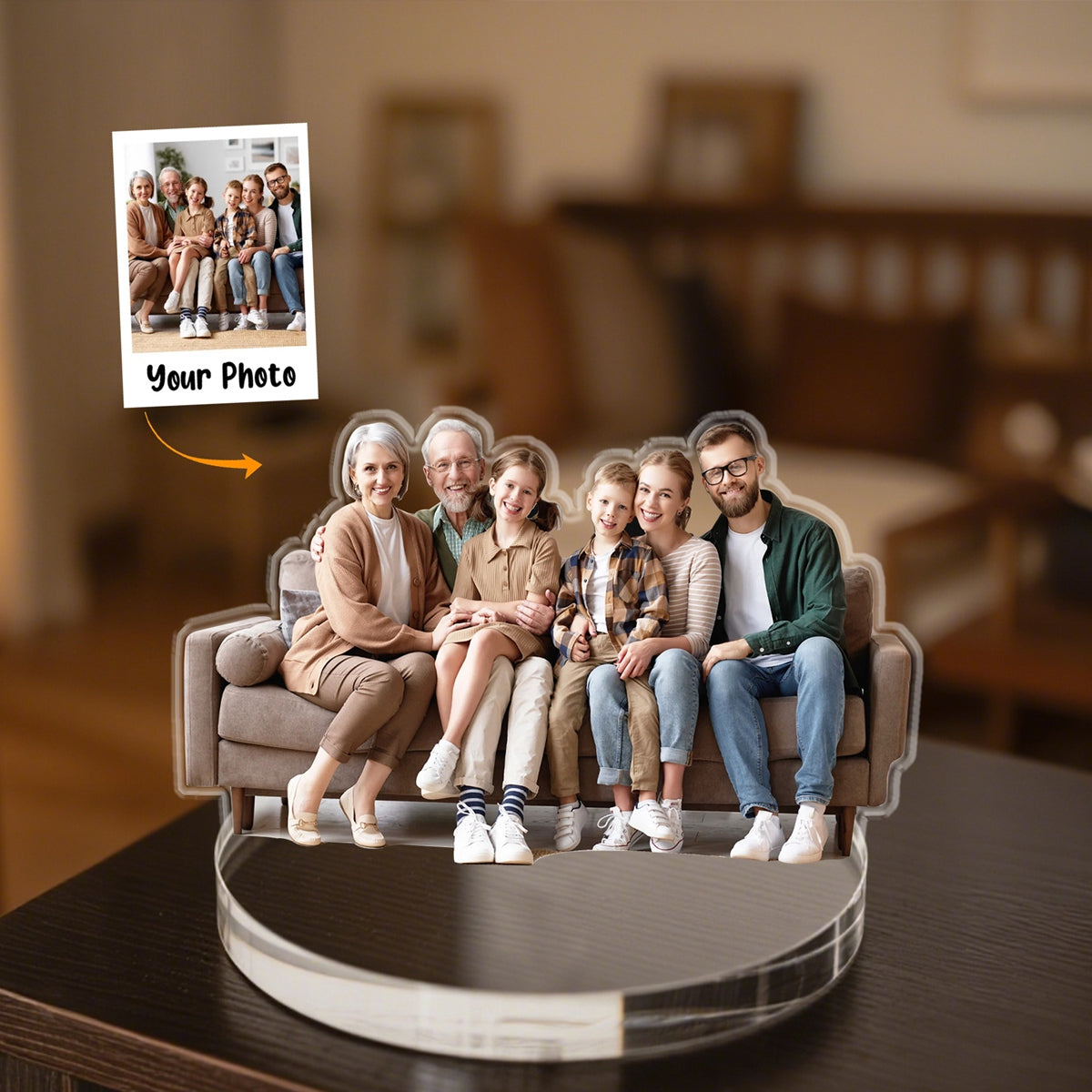 Personalized Upload Photo Acrylic Plaque - Gift for Family