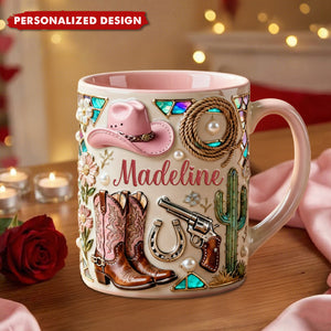 Cowgirl Accent Mug - Personalized Gifts For Cowgirl