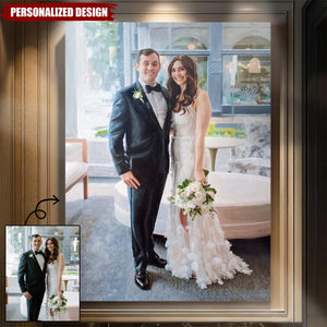 Personalized  Wedding Portrait On Canvas From Photo,Hand Painted Wedding Photo-WeddingGift