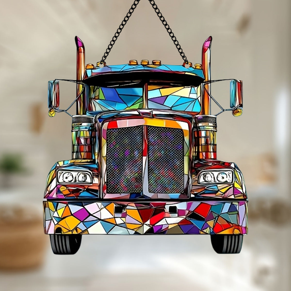 Colorful Truck Window Hanging Suncatcher Ornament Gift For Truck Lovers
