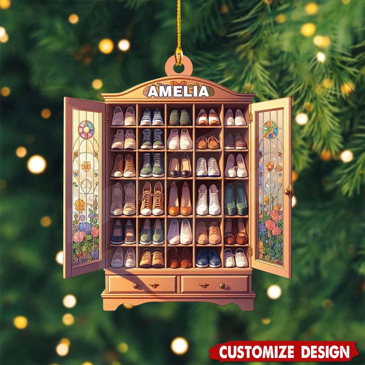 Personalized Shoe Cabinet Christmas Ornament Gift For Shoe Lover-2024 New Release