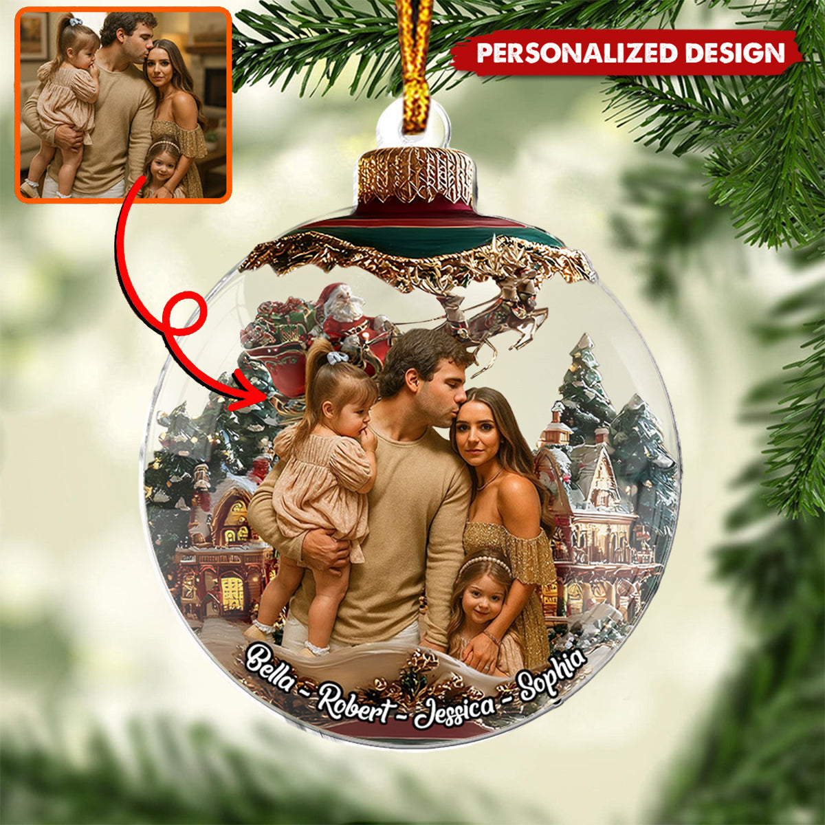 This Is Us - Personalized Family Custom Shaped Ornament