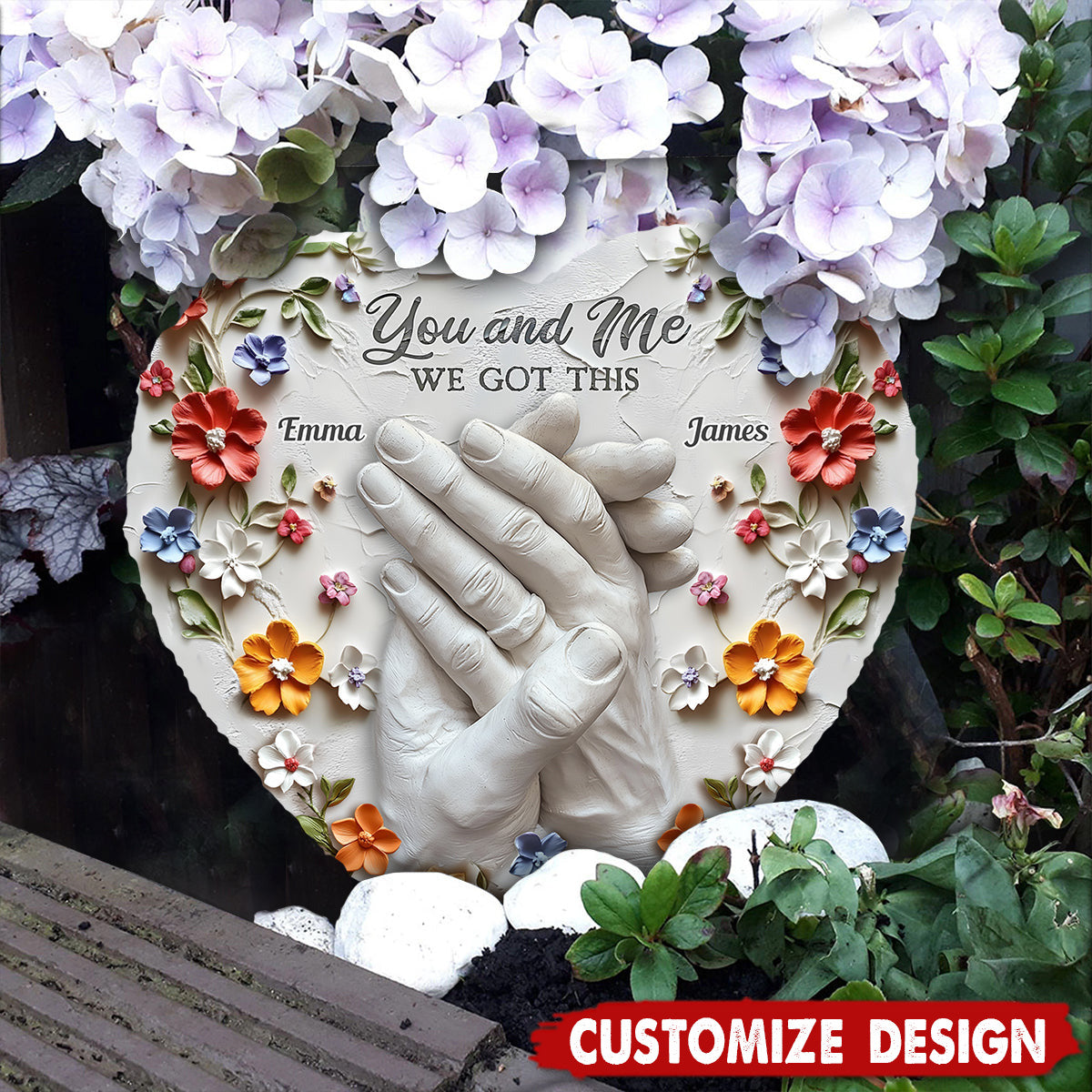 I Met You I Liked You - Personalized Couple Heart Shaped Stone