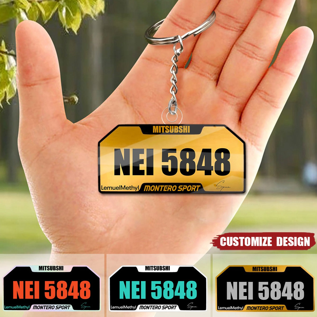 Personalized Plate Acrylic Keychain