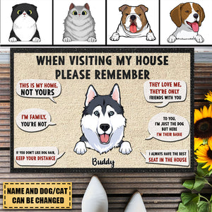 Personalized Doormat and Decorative Mat - Remember When Visiting Our House