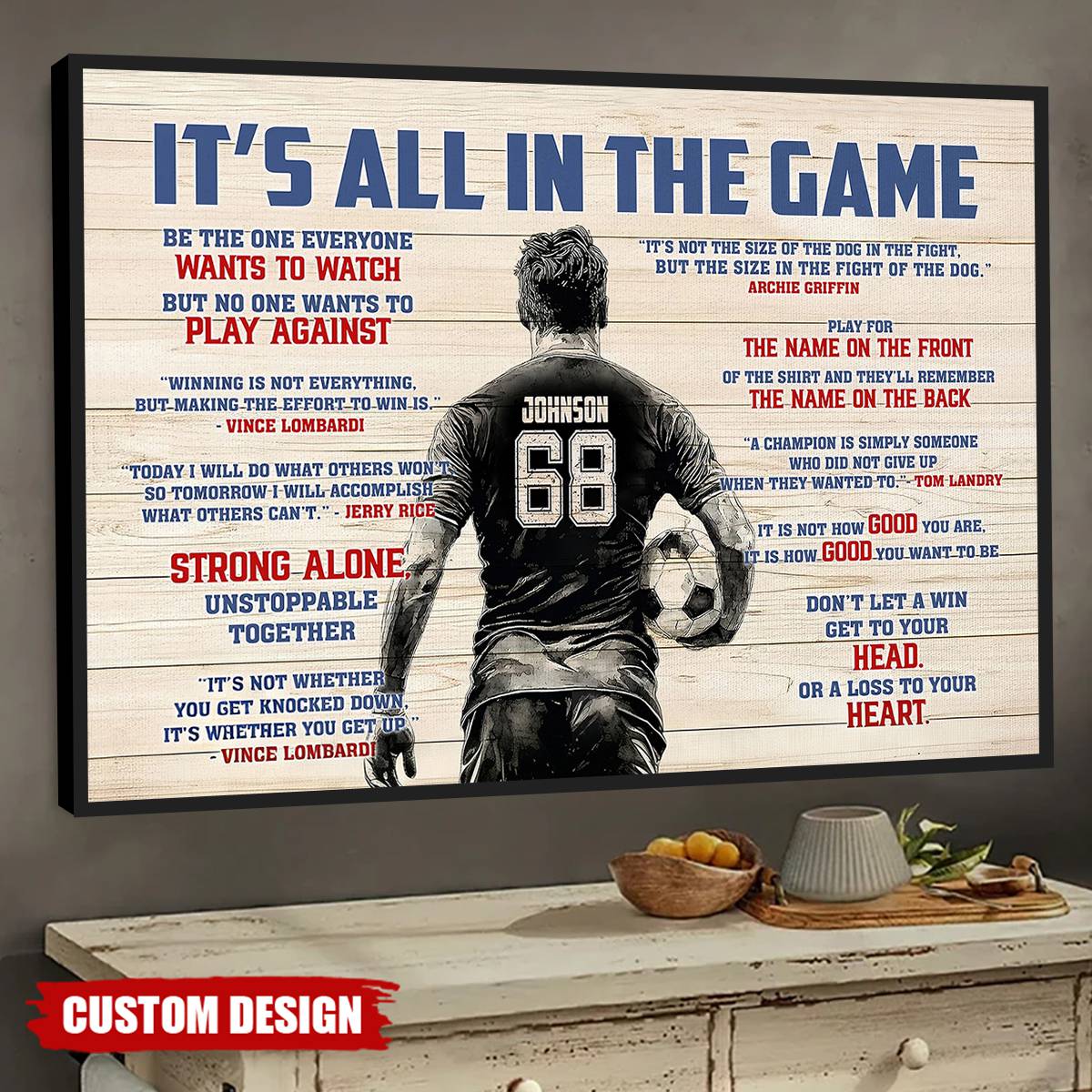 Personalized Soccer Man Poster - Gift For Soccer Lover