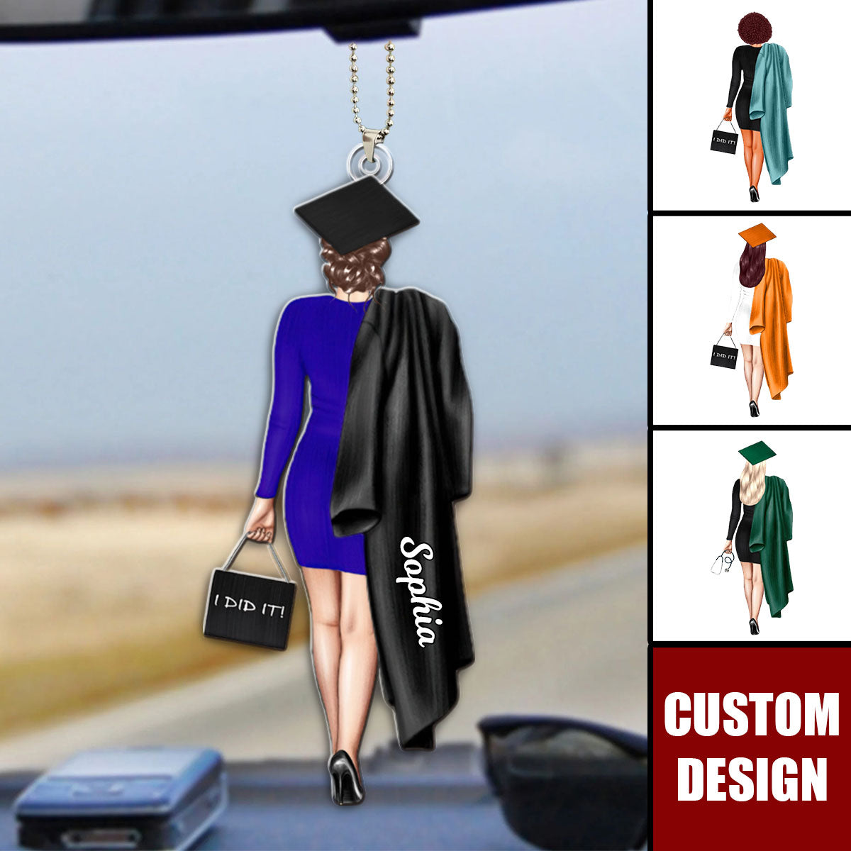 Personalized Graduation Girl Ornament