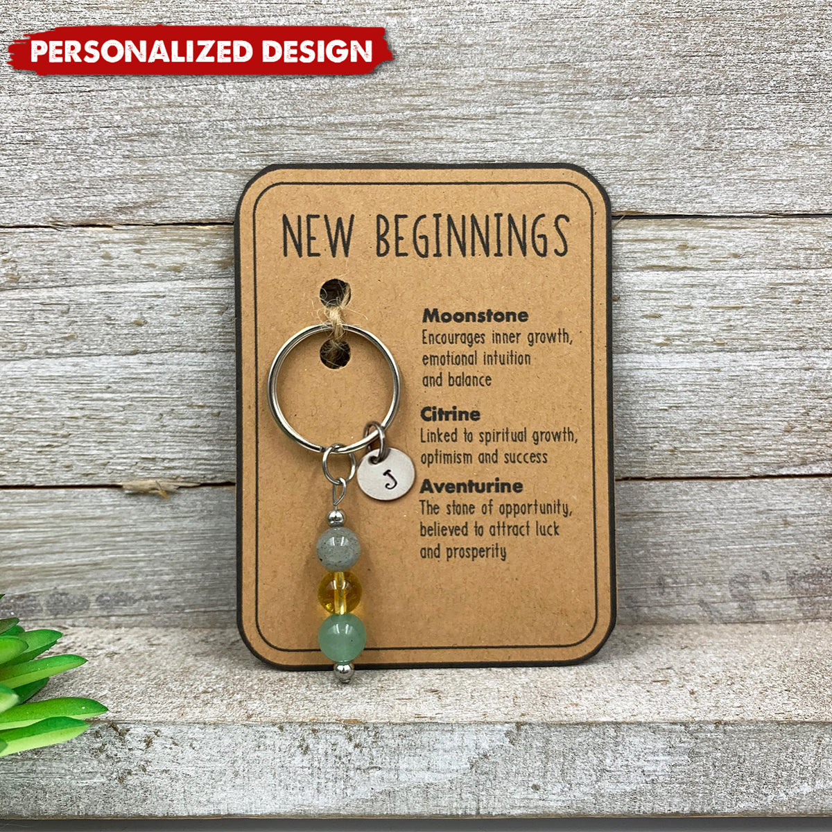 New Beginnings-Personalized Crystal Keychain