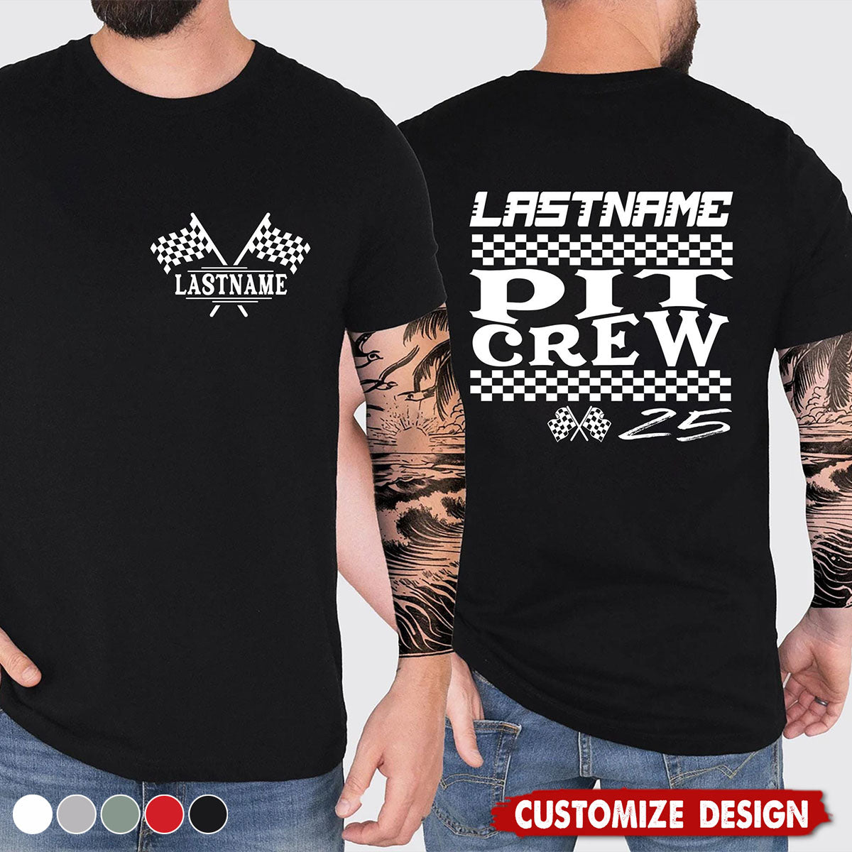 Personalized Racing Shirt, Gift For Dad/Grandpa, Father's Day Shirt