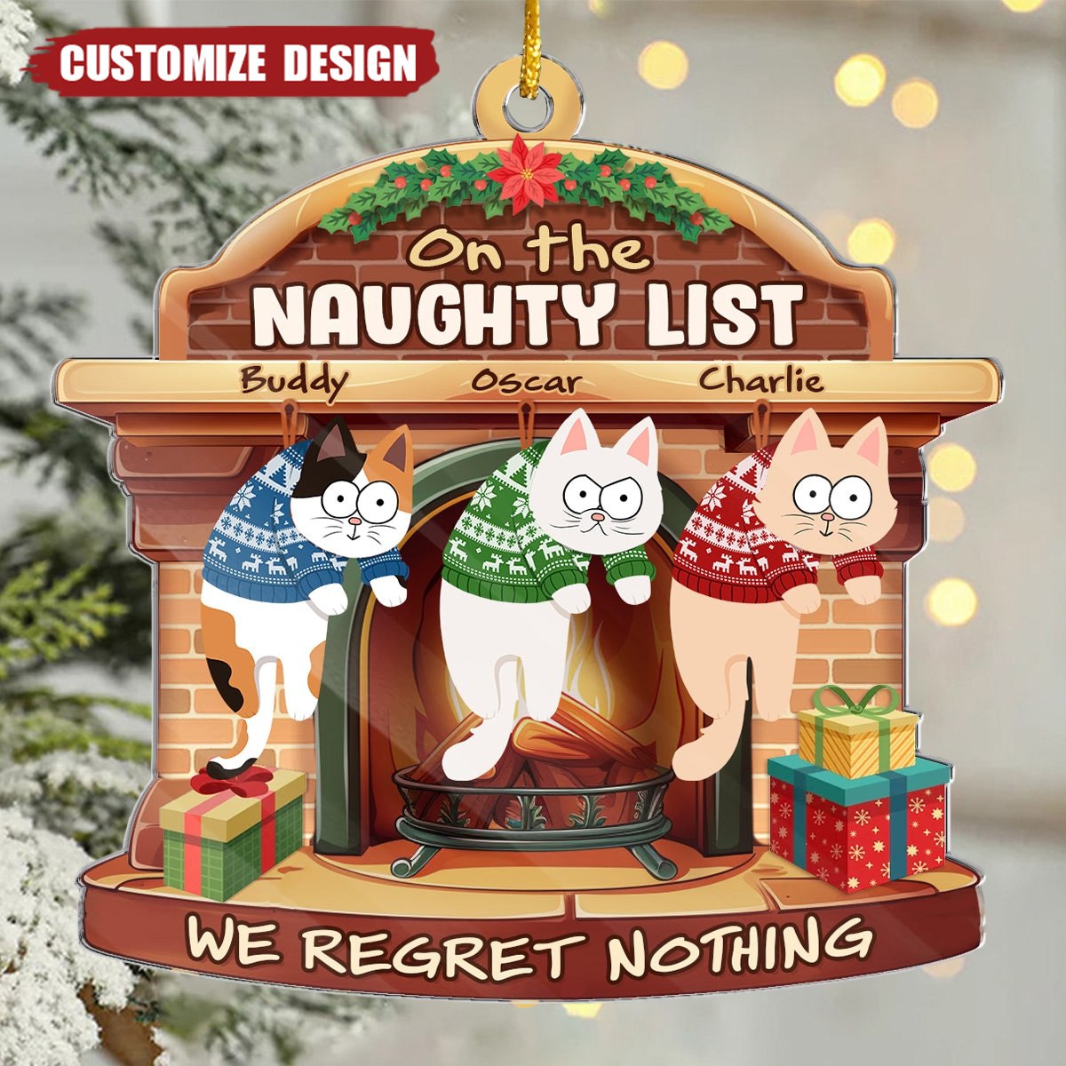 We've Been Very Good Cats Santa - Cat Personalized Christmas Ornament - 2024 New Release