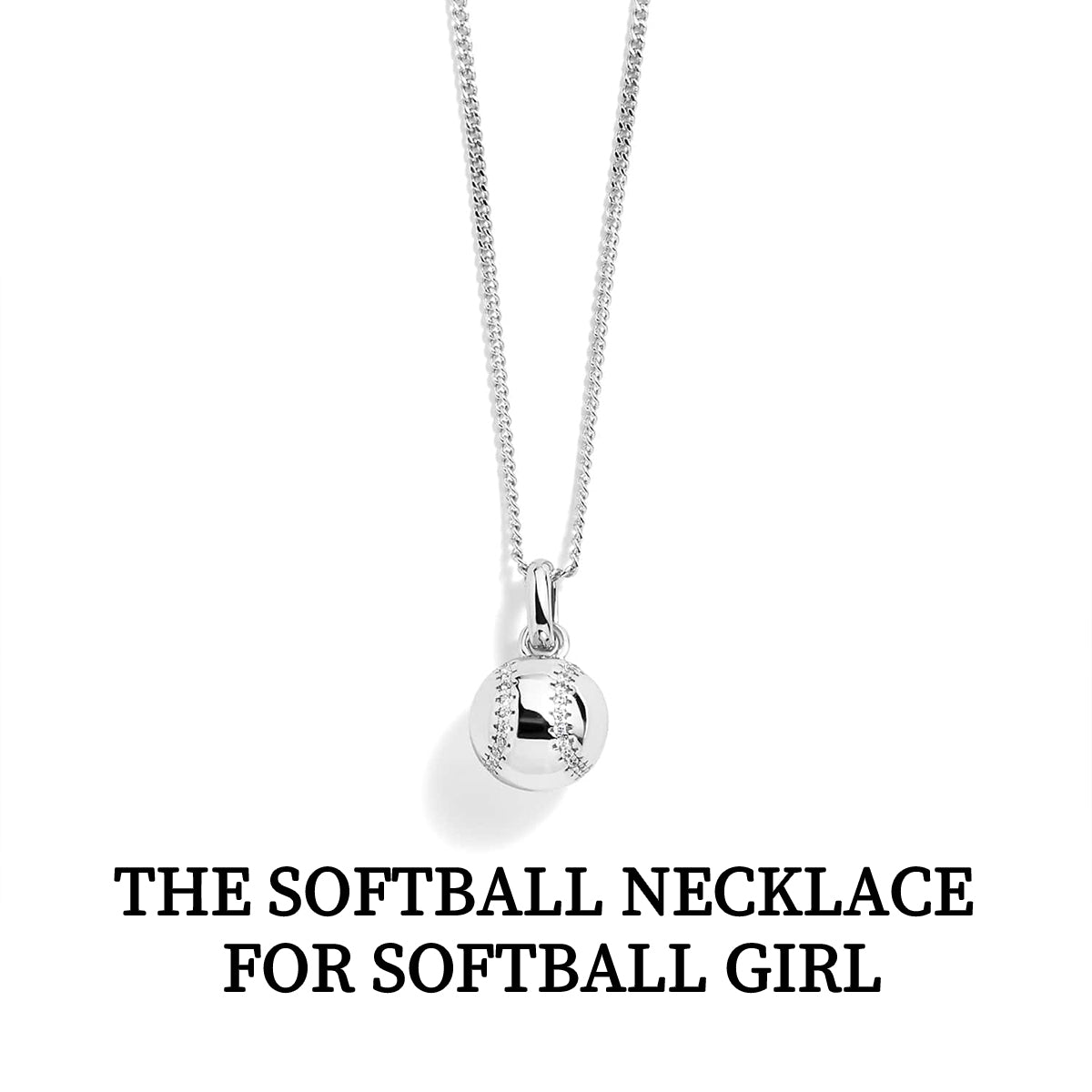 Softball Necklace - Gift For Softball Girl