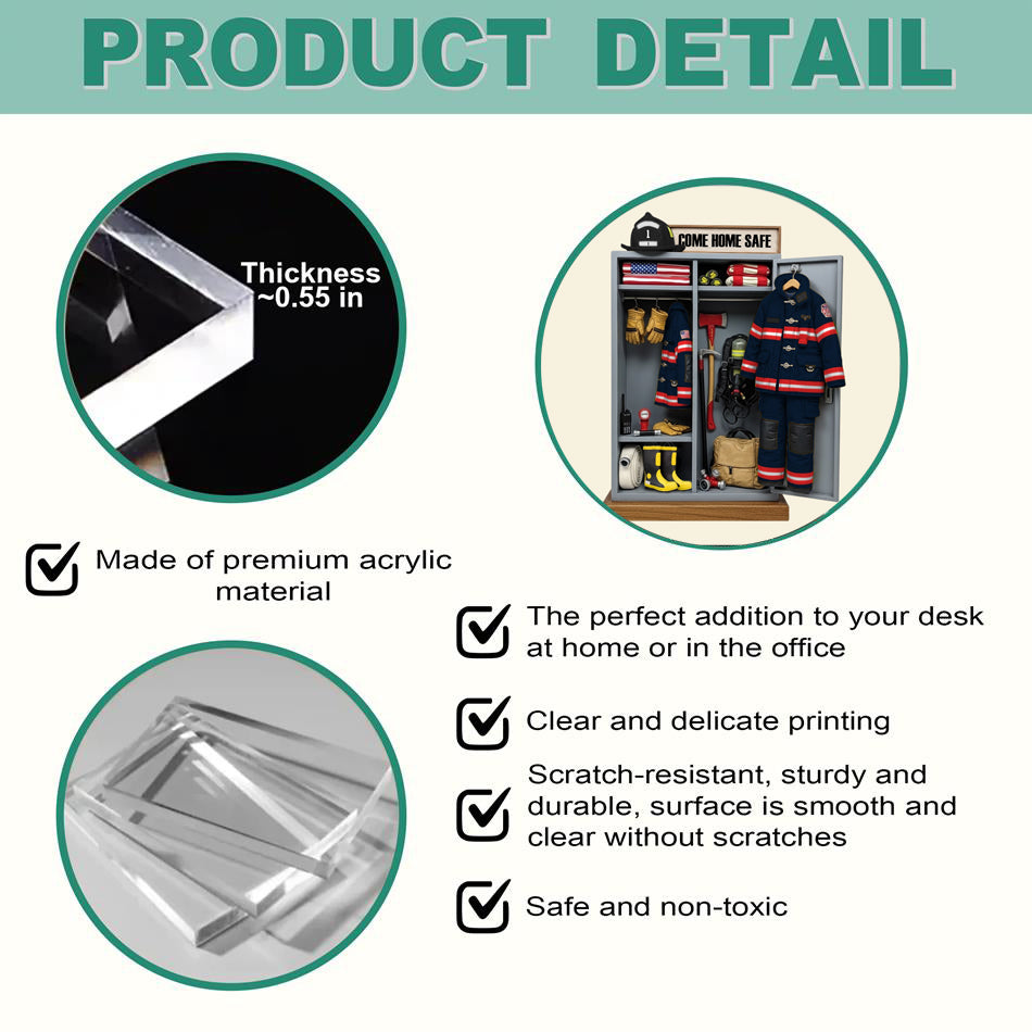 Personalized Firefighter Locker Plaque - Gifts For Firefighter