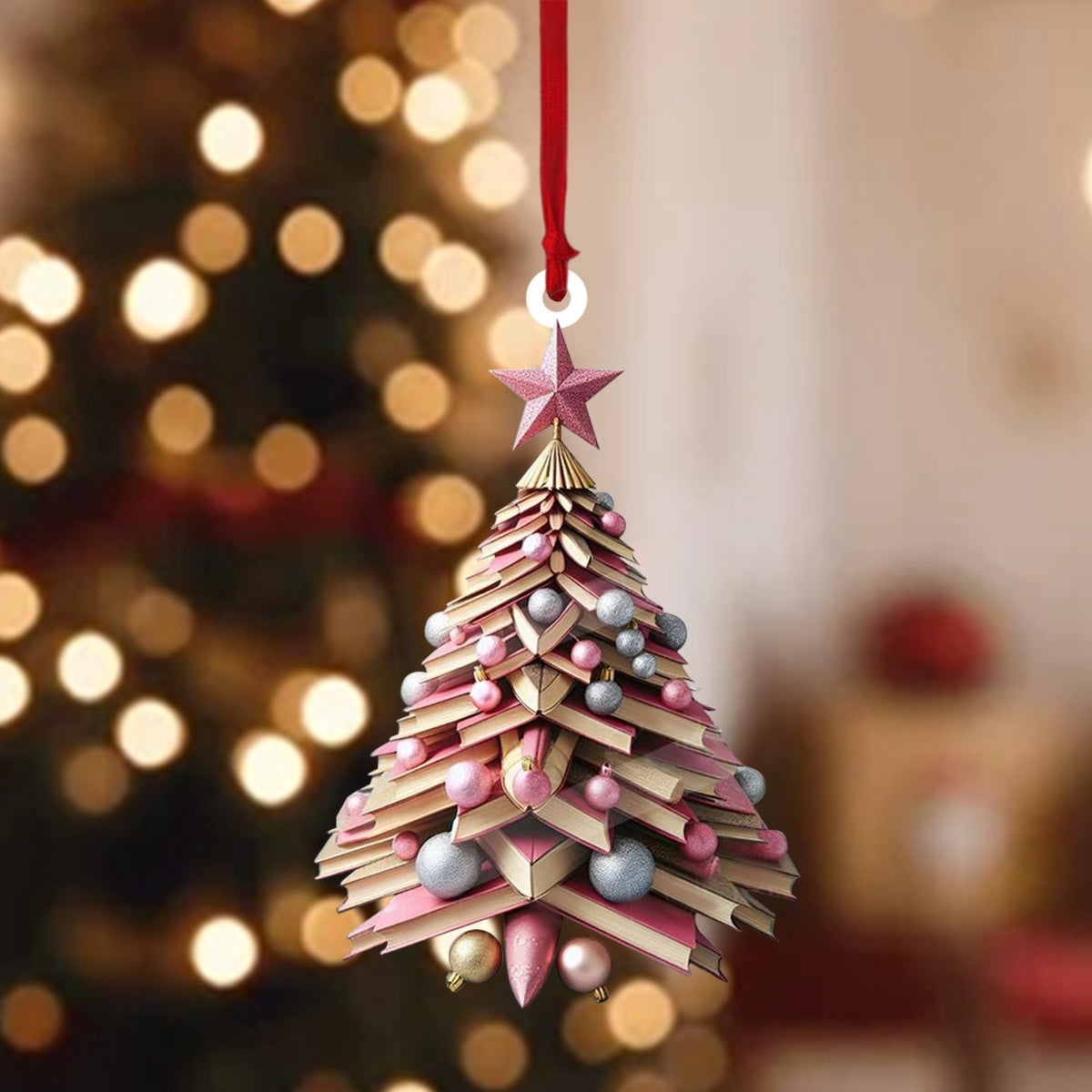 2024 New Release - Christmas Book Tree Ornament - Gift For Book Lover