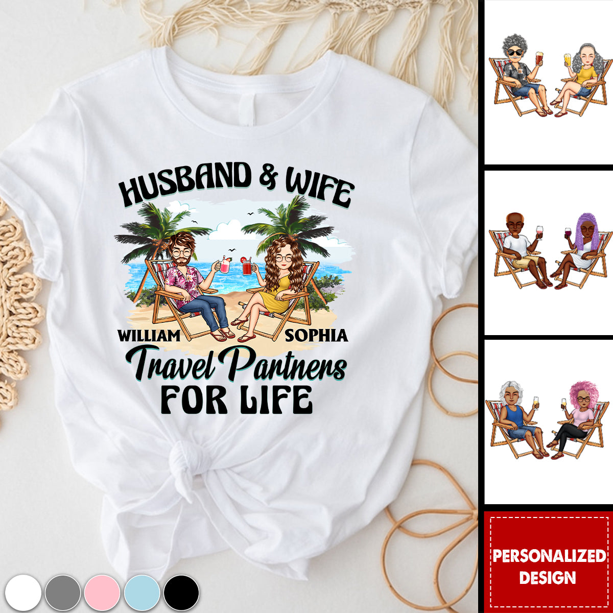 Travel Partners For Life - Personalized T Shirt