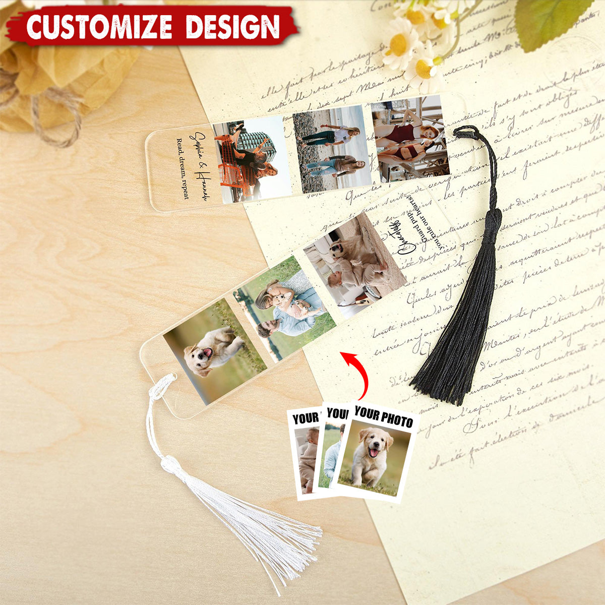 Personalized Photo Acrylic Bookmark-Gift For Book Lovers