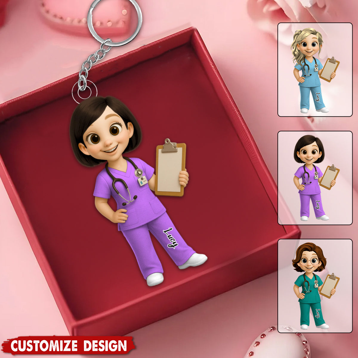 To My Favorite Nurse Personalized Keychain - Gift For Nurse