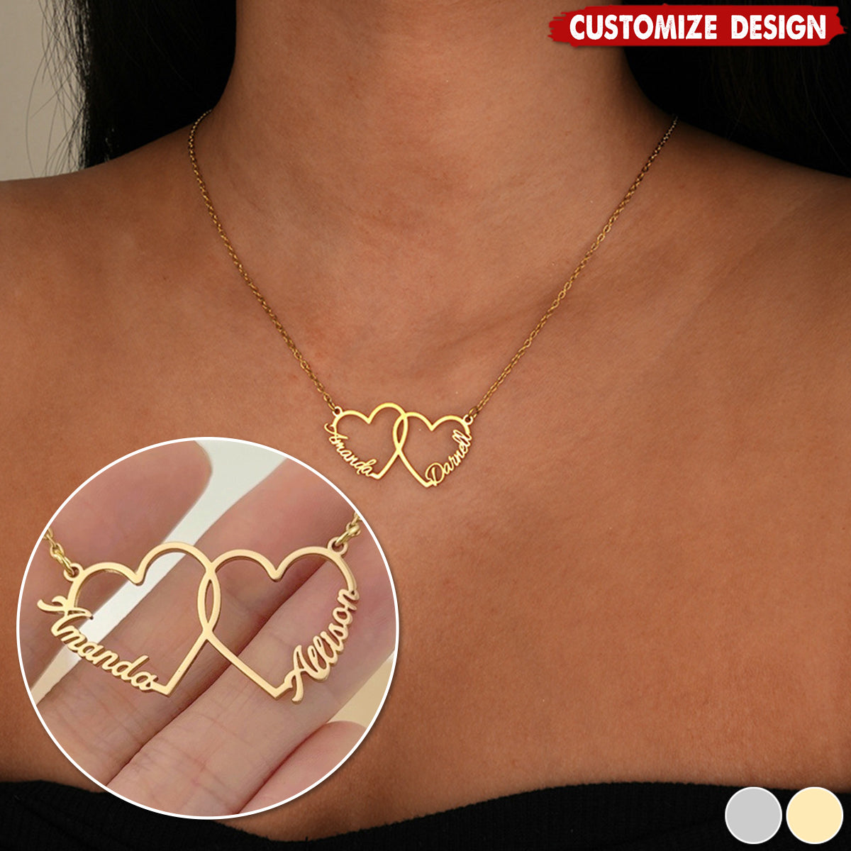 Personalized Heart Name Necklace