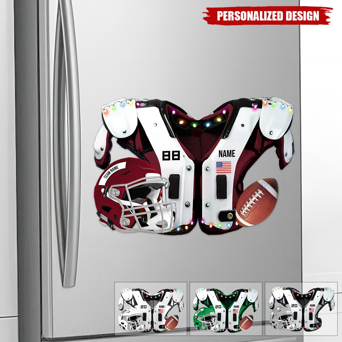 Personalized American Football Decal-Gift For American Player