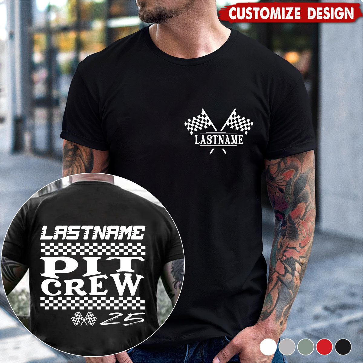 Personalized Racing Shirt, Gift For Dad/Grandpa, Father's Day Shirt