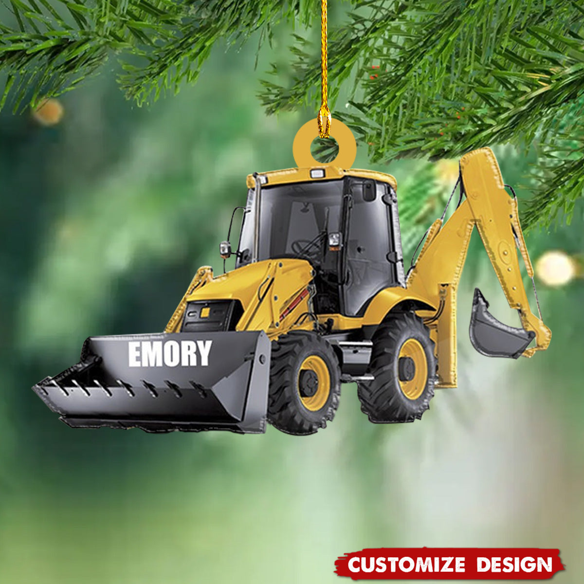2024 New Release Personalized Excavator Christmas Ornament - Gift For Heavy Equipment Operator
