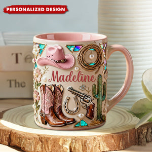 Cowgirl Accent Mug - Personalized Gifts For Cowgirl