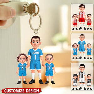 Personalized Soccer Dad Keychain - Gift For Soccer Lovers