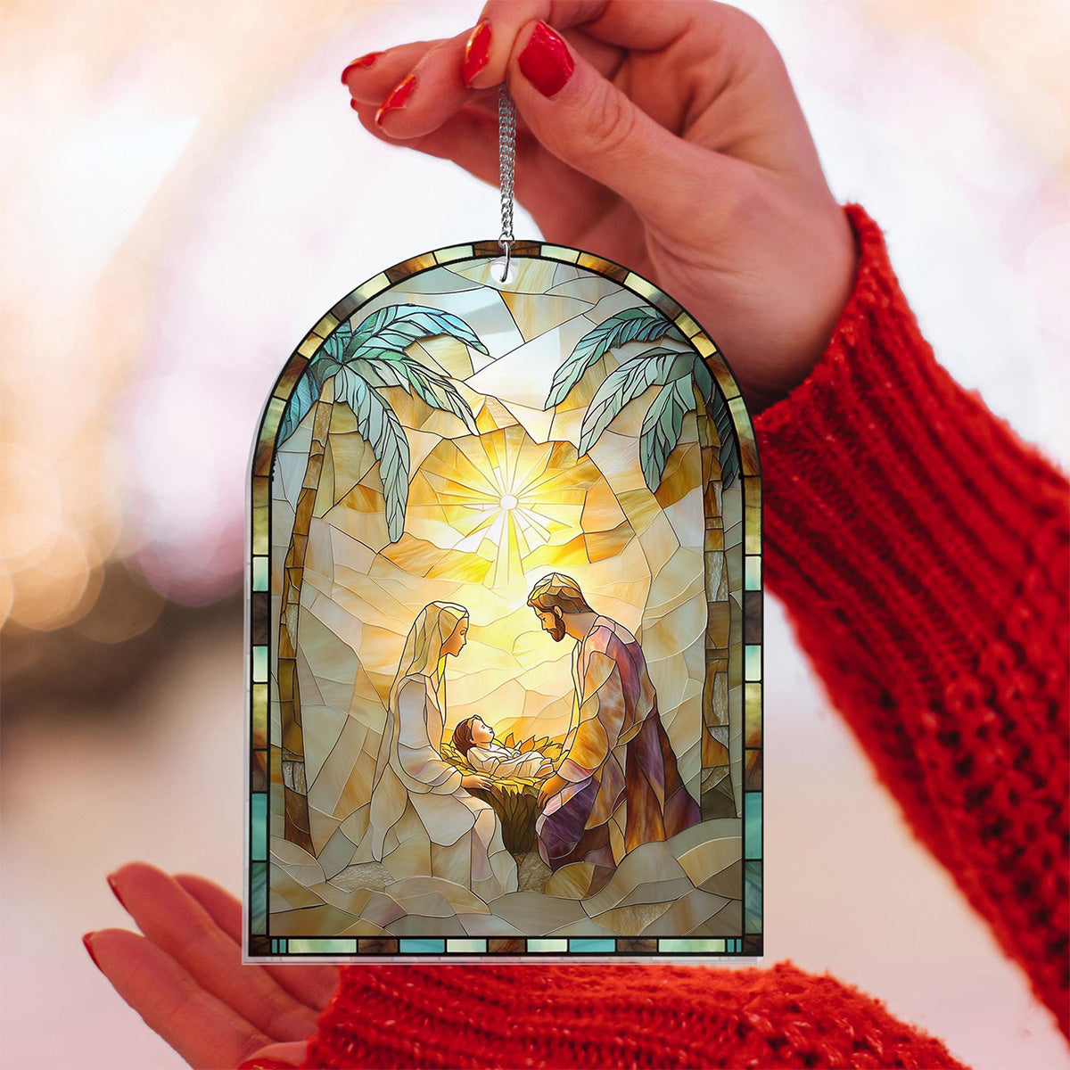 Nativity Jesus Christ Window Hanging Suncatcher