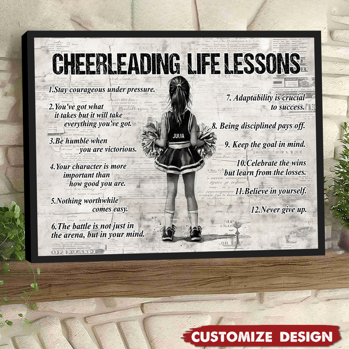 Personalized Cheerleading Kid Poster - Gift For Cheerleader, Cheerleading Lovers