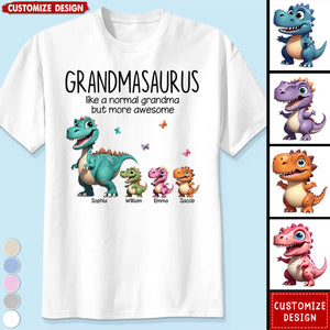 Grandmasaurus And Kids Dinosaurs Personalized Shirt - Gift For Mom,Grandma
