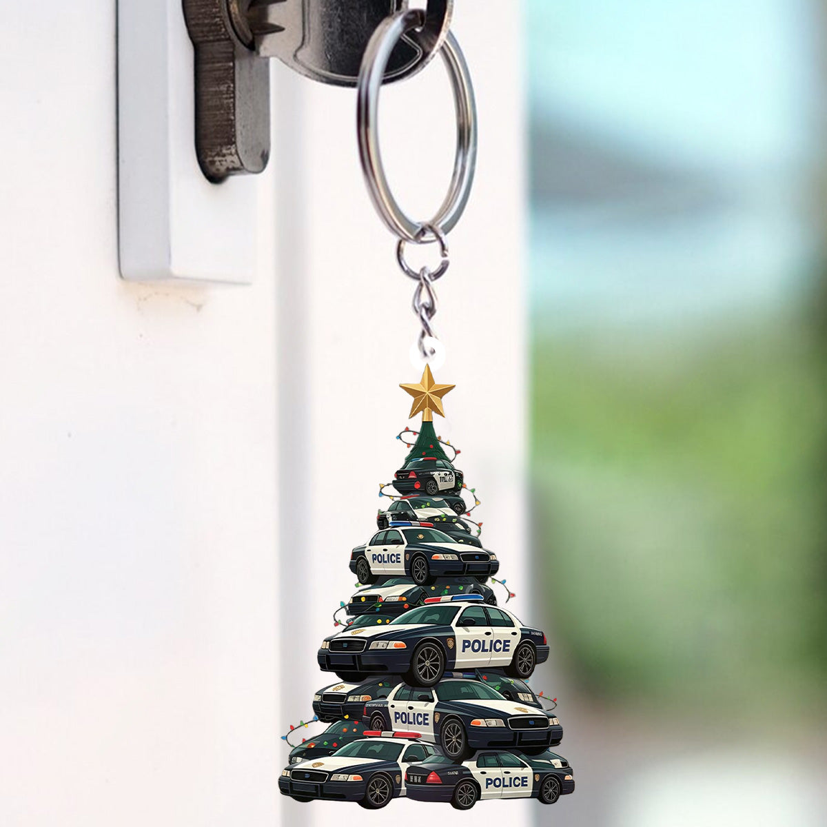 Police Cars Keychain-Gift for police officers