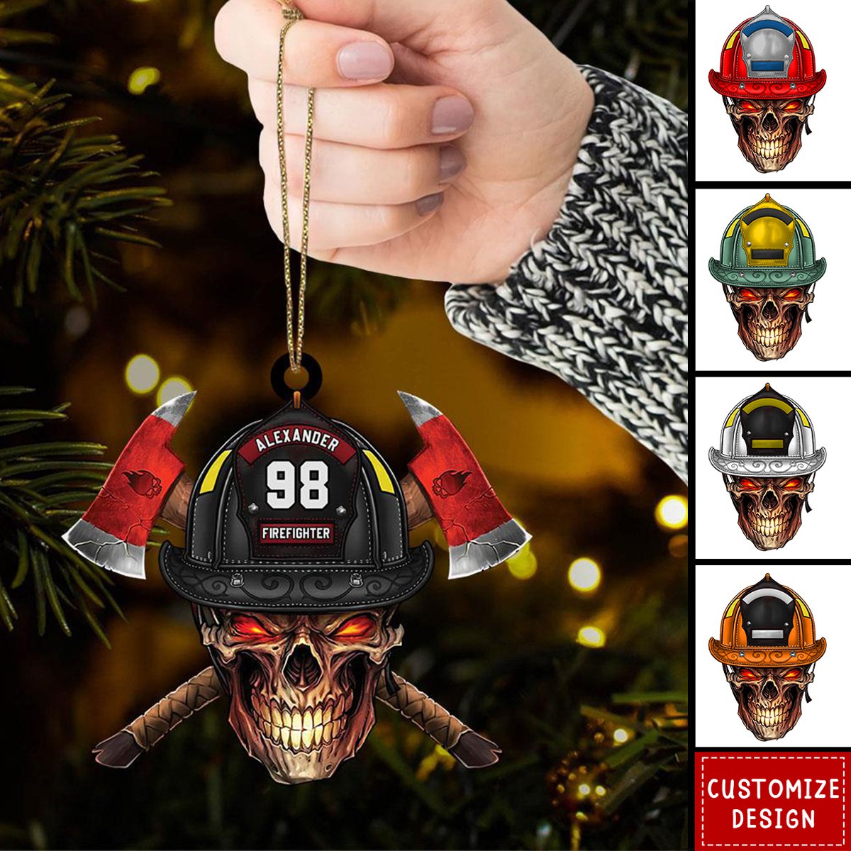 2024 New Release Personalized Firefighter's Prayer Ornament Gift For Fireman