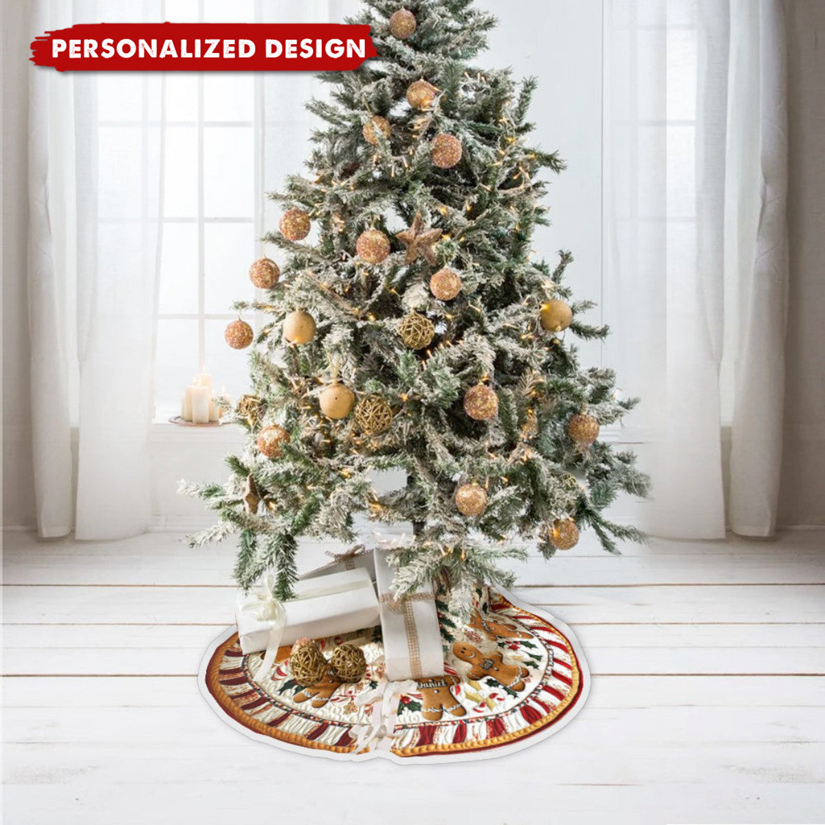 The Gingerbread Crew - Personalized Family Tree Skirt