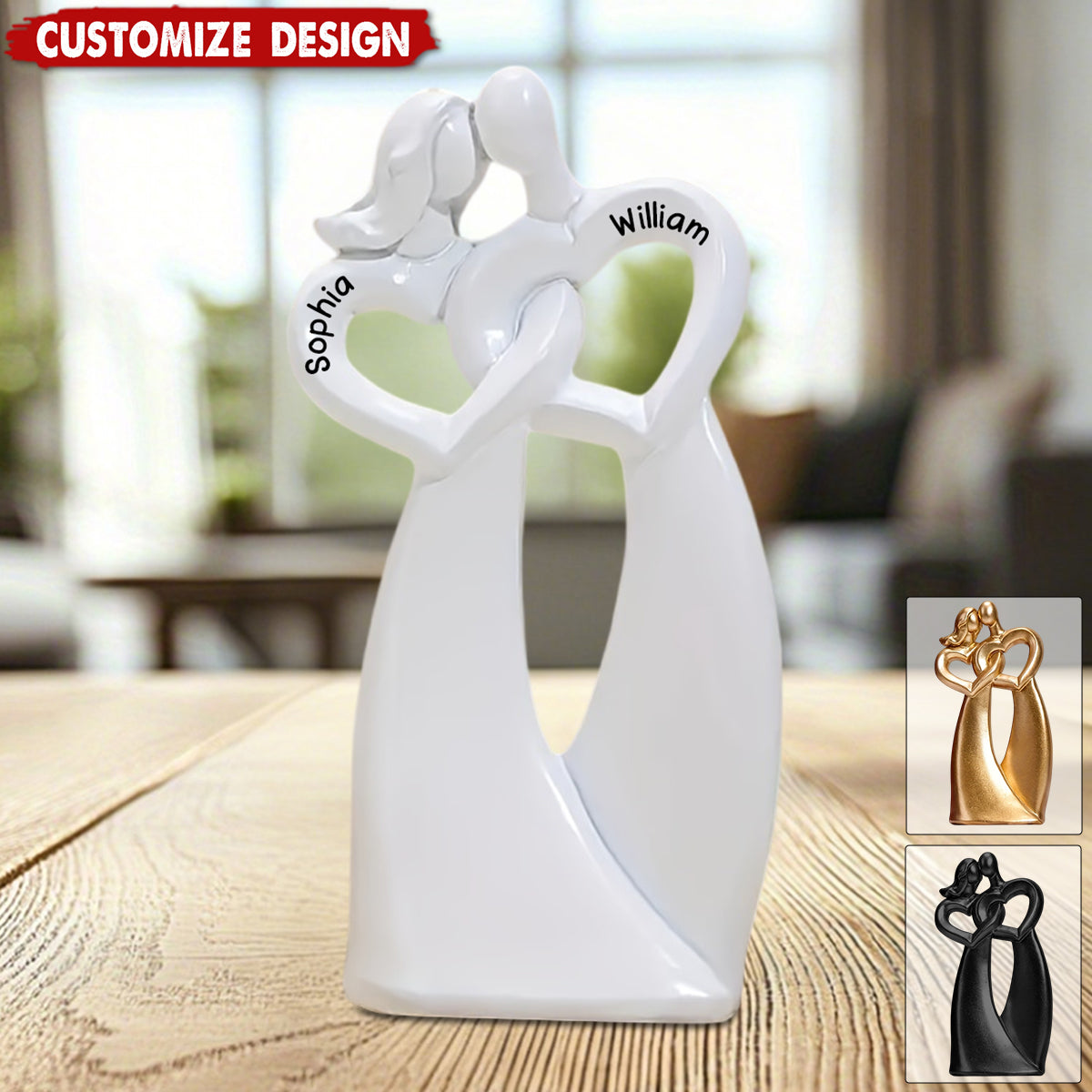 Personalized Romantic Heart Couple Acrylic Plaque - Gift for Couple